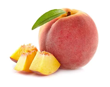 Peach with slice Stock Photos