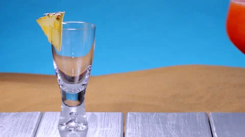 Peach smoothie Stock Footage 23723106