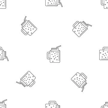 Peach smoothie pattern seamless Stock Illustration
