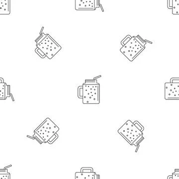 Peach smoothie pattern seamless vector Stock Illustration