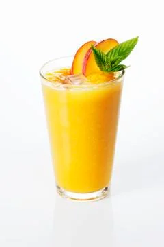 Peach smoothie Stock Photos