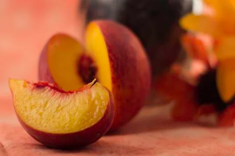 Peach Still Life Stock Photos