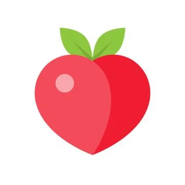 Peach vector, Chinese lunar new year flat icon 스톡 일러스트