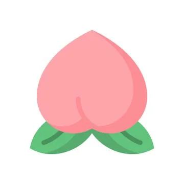 Peach vector, Chinese New Year related flat icon 스톡 일러스트