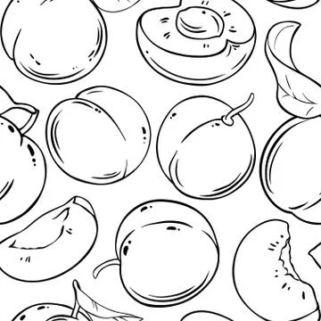 Peach vector pattern Stock Illustration