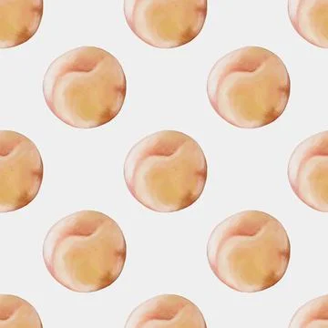 Peach watercolor pattern for fabric, packaging, and wallpaper design Stock Illustration