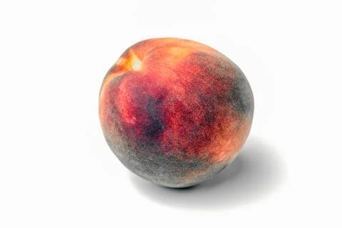 Peach on a white background close-up. isolate 写真素材