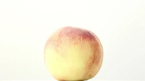 The peach on white background Video stock 92601582
