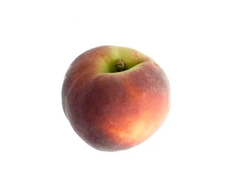 Peach on white background Stock Photos