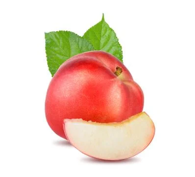 Peach on white background Stock Photos
