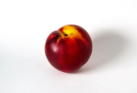 A peach on a white background Foto stock