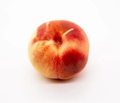 Peach on a white background Stock Photos