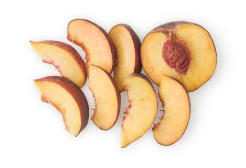 Peach on white Stock Photos