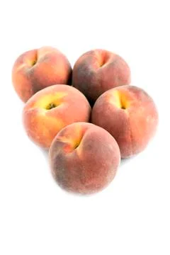 Peach on white Foto stock