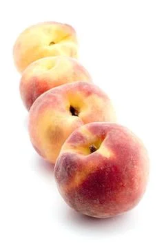 Peach on white Stock Photos