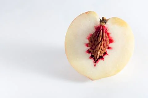 Peach on White Stock Photos