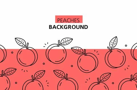 Peaches background Stock Illustration