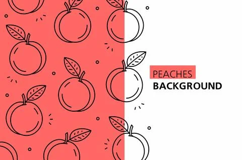 Peaches background Stock Illustration