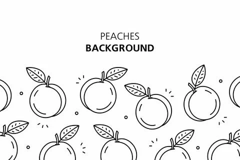 Peaches background Stock Illustration