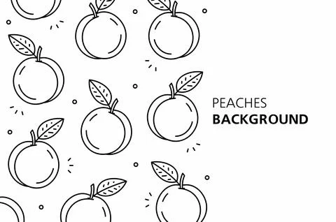 Peaches background Stock Illustration