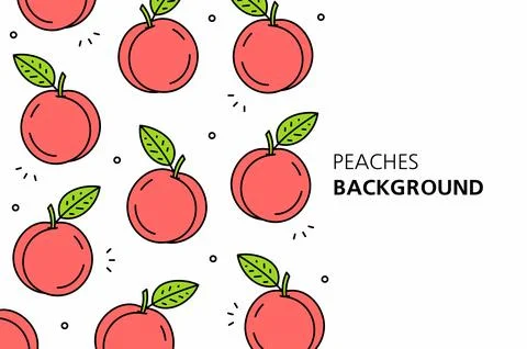 Peaches background Stock Illustration