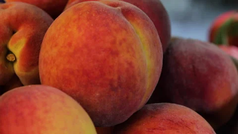 Peaches close up Stock Footage 245501371