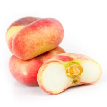 Peaches isolated Foto stock