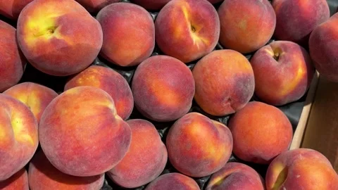 Peaches seen from above. Stock Footage 280701828