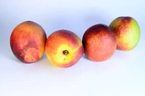 Peaches on a white background Stock Photos