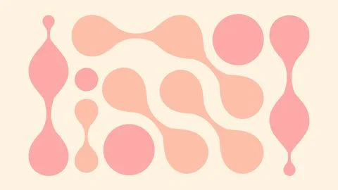 Peachy Bubble Shapes on Soft Background Stock Illustration