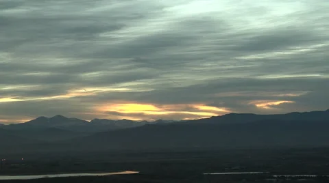 Peachy Sunset Stock Footage 54751058