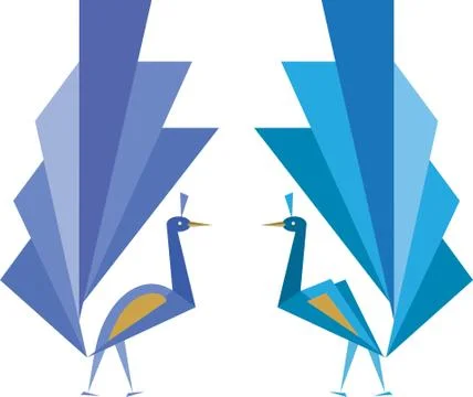 Peacock artistic hand drawn Stock Illustration