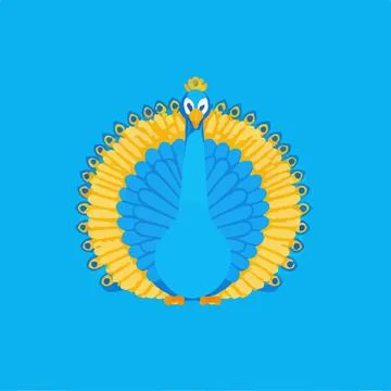Peacock Bird Folk-motifs Patterns Beauty Nature Stock Illustration