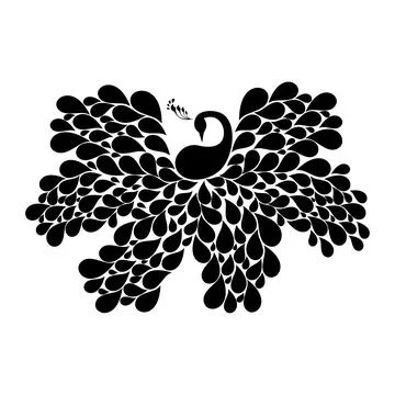 The peacock bird Stock Illustration