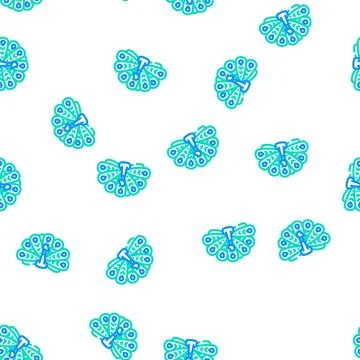 Peacock bird vector seamless pattern イラスト素材