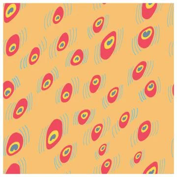 Peacock bright texture illustration endless pattern. Stock Illustration