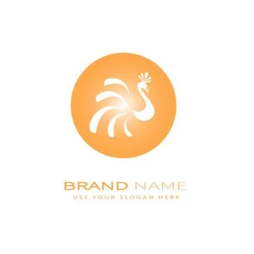 Peacock design logo Illustrazione stock