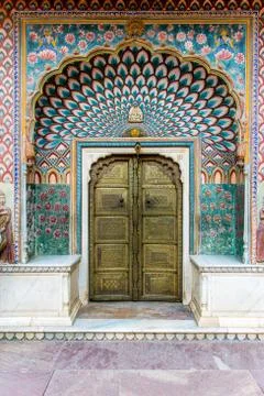 The Peacock Door Stock Photos