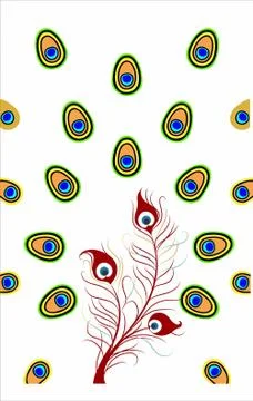 Peacock feather background pattern design Stock Illustration