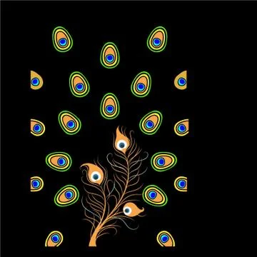 Peacock feather background pattern design Stock Illustration