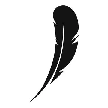 Peacock feather icon simple vector. Bird pen Illustrazione stock