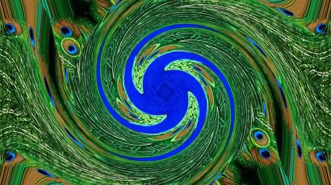Peacock Feather Stock Illustration