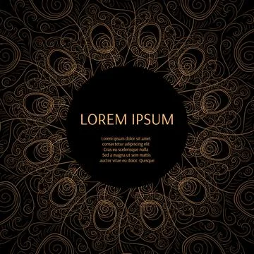 Peacock feather pattern frame Stock Illustration