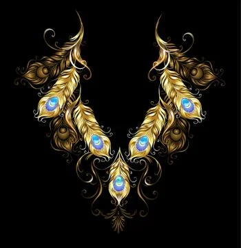 Peacock feather pattern Stock Illustration