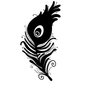 Peacock feather. peacock plume. vector illustration Illustrazione stock