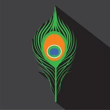 Peacock Feathers Symbol Vector Illustration Stock-Illustration