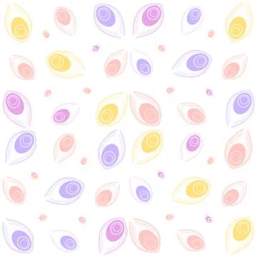 Peacock feathers on white background. Vector illustration. Stock Illustration