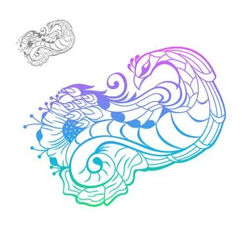 Peacock Stock Illustration