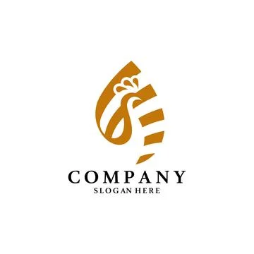 Peacock leaf logo design vector Stock Illustration