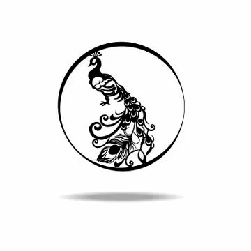 Peacock logo Illustrazione stock